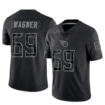 ＃69 Men's Aamil Wagner Black Limited Tennessee Titans Reflective Jersey