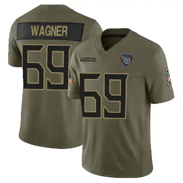 ＃69 Men's Aamil Wagner Olive Limited Tennessee Titans 2025 Salute to Service Jersey
