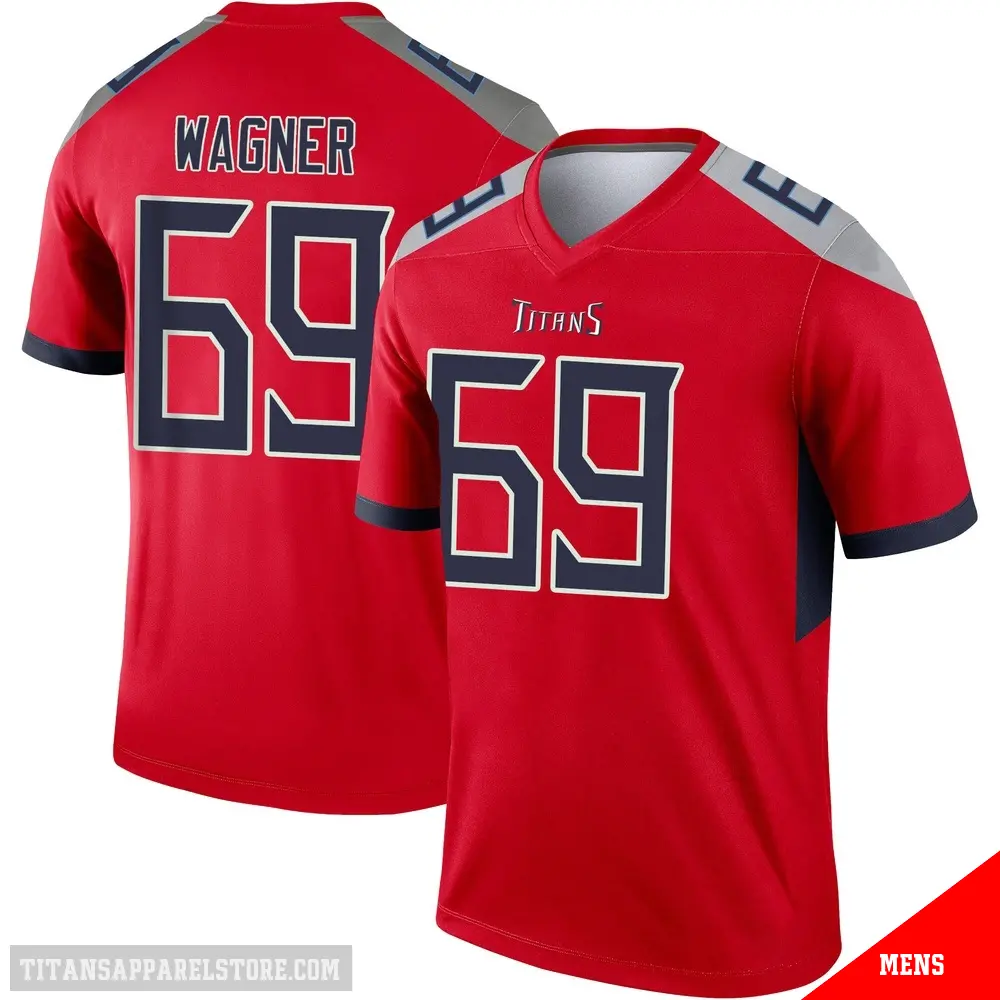 ＃69 Men's Aamil Wagner Red Legend Tennessee Titans Inverted Jersey