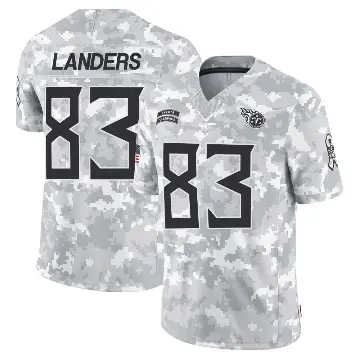 ＃83 Men's Matt Landers Arctic Camo Limited Tennessee Titans 2024 Salute to Service Jersey