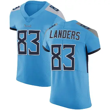 ＃83 Men's Matt Landers Light Blue Elite Tennessee Titans Team Color Vapor Untouchable Jersey