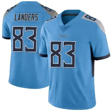 ＃83 Men's Matt Landers Light Blue Limited Tennessee Titans Vapor Untouchable Jersey
