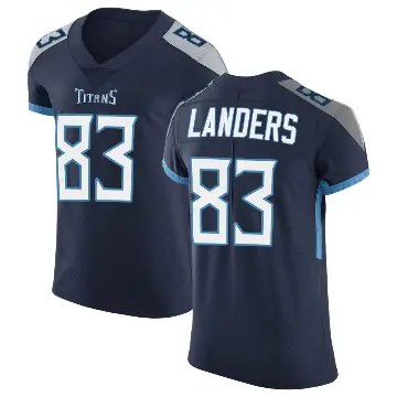 ＃83 Men's Matt Landers Navy Elite Tennessee Titans Vapor Untouchable Jersey