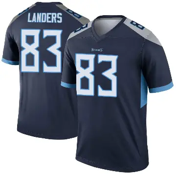 ＃83 Men's Matt Landers Navy Legend Tennessee Titans Jersey