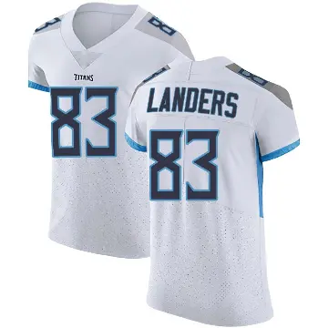 ＃83 Men's Matt Landers White Elite Tennessee Titans Vapor Untouchable Jersey