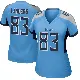 ＃83 Women's Matt Landers Light Blue Game Tennessee Titans Jersey