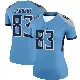 ＃83 Women's Matt Landers Light Blue Legend Tennessee Titans Jersey