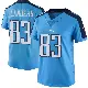 ＃83 Women's Matt Landers Light Blue Limited Tennessee Titans Color Rush Jersey