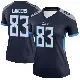 ＃83 Women's Matt Landers Navy Legend Tennessee Titans Jersey