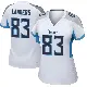 ＃83 Women's Matt Landers White Game Tennessee Titans Jersey