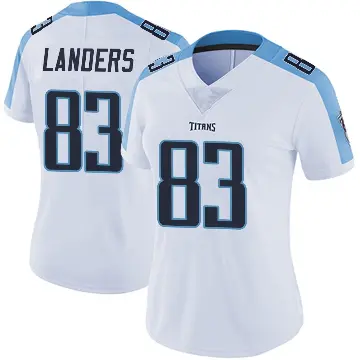 ＃83 Women's Matt Landers White Limited Tennessee Titans Vapor Untouchable Jersey