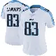 ＃83 Women's Matt Landers White Limited Tennessee Titans Vapor Untouchable Jersey