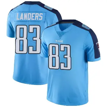 ＃83 Youth Matt Landers Light Blue Limited Tennessee Titans Color Rush Jersey